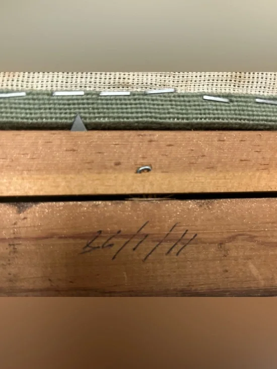 Vintage Framed Petit Point Needlework – Two Birds on Bamboo ,Made in Mexico 1997 - Picture 16 of 17